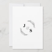 シンプルな愛の誓い、特別なふたりの結婚式招待状 セーブザデート (裏面)