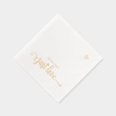 シンプルな愛をテーマにしたミニマリストの結婚式 箔ナプキン (右)