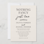 シンプルな愛を表現した「Beige Ivory Nothing Fancy Just Love」ウェ 招待状 (正面)