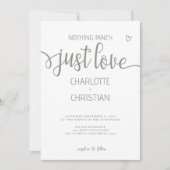 シンプルな愛を込めたミニマルウェディング 招待状 (正面)