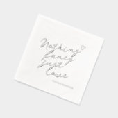 シンプルな愛を込めたミニマルウェディング 箔ナプキン (左)