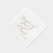 シンプルな愛を込めたミニマルウェディング 箔ナプキン (右)