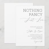 シンプルな愛を込めたモダンなスクリプト結婚式 招待状 (正面/裏面)