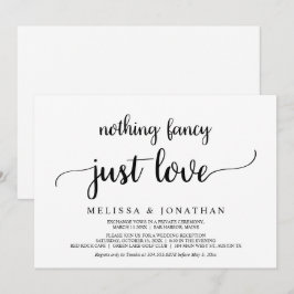 シンプルな愛を込めて、ナチュラルでラスティックなデザイン 招待状
