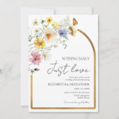 シンプルな愛を込めて | ワイルドフラワーの写真 ウェディング 招待状 (正面)