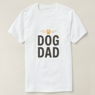 シンプルな愛犬家デザインのドッグダッド Tシャツ