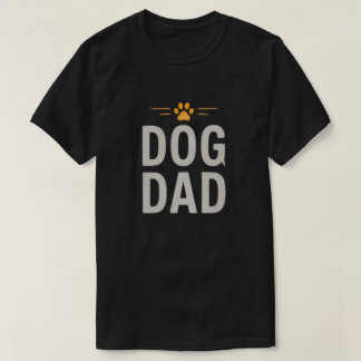 シンプルな愛犬家デザインのドッグダッド Tシャツ