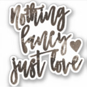 シンプルな愛 | ブロンズ ブラウン スクラップブック シール (正面)