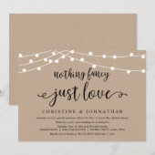 シンプルな愛、ラスティックな結婚式の挙式 招待状 (正面/裏面)