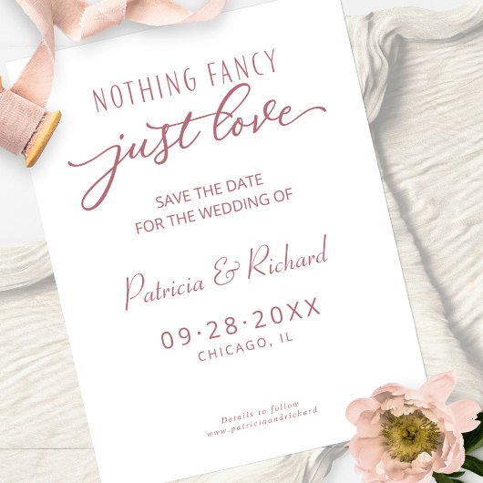 シンプルな愛 結婚式 セーブ・ザ・デート ポストカード