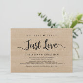 シンプルな愛、自然な木材、ふたりだけの結婚式 招待状 (スタンド正面)