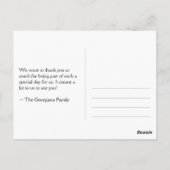 シンプルな感謝のポストカード 基本デザイン ポストカード (裏面)