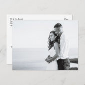 シンプルな感謝を伝える結婚式のポストカード | 全写真掲載 ポストカード (正面/裏面)