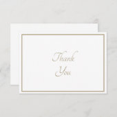 シンプルな感謝カード - ブラウン サンキューカード (正面/裏面)