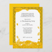 シンプルな感謝祭のパーティー招待状 招待状 (正面/裏面)