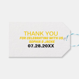 シンプルな感謝 ギフトタグ