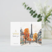 シンプルな感謝 ポストカード (スタンド正面)