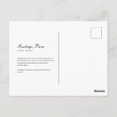 シンプルな感謝 ポストカード (裏面)