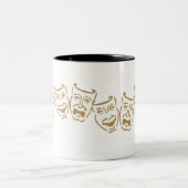 シンプルな戯曲マスク ツートーンマグカップ (中央)