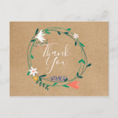 シンプルな手作りの花のガーランドのお店から、心からの感謝を込めて ポストカード (正面)