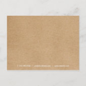 シンプルな手作りの花のガーランドを使ったお礼カード ポストカード (裏面)