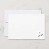 シンプルな手描きのクィアで気まぐれな結婚式 出欠カード (裏面)