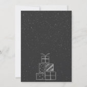 シンプルな手描きのクリスマスパーティー 招待状 (裏面)