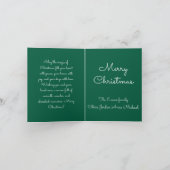 シンプルな手描きの松の wreath のあるボタニカルなホリデーカード シーズンカード (内部)