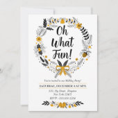 シンプルな手描きの Oh What Fun クリスマスパーティー シーズンカード (正面)