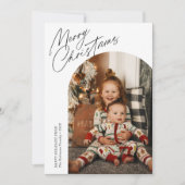 シンプルな手書きのクリスマスアーチ シーズンカード (正面)