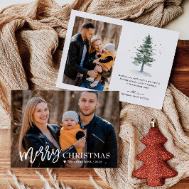 シンプルな手書きのハートのメリークリスマス2枚の写真 シーズンカード