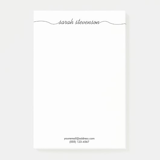 シンプルな手書きの原稿のタイポグラフィのプロフェッショナル ポストイット (正面)