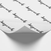 シンプルな手書きの原稿の書道は弾劾します ラッピングペーパー (角)