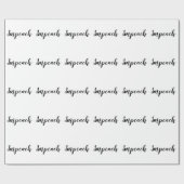 シンプルな手書きの原稿の書道は弾劾します ラッピングペーパー (フラット)