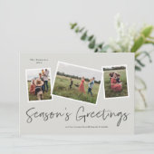 シンプルな手書きの季節の挨拶カード3枚の写真 シーズンカード (スタンド正面)
