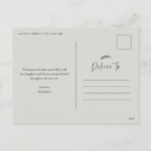 シンプルな手書きの季節の挨拶5枚写真コラージュ シーズンポストカード (裏面)