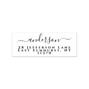 シンプルな手書きの差出人住所 ラバースタンプ