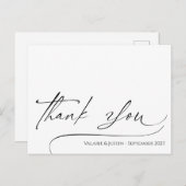 シンプルな手書きの感謝のポストカード ポストカード (正面/裏面)