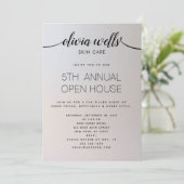 シンプルな手書きカリグラフィー シャイマーリー シルバー 招待状 (スタンド正面)