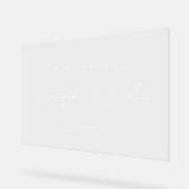 シンプルな手書きスクリプトウェディングウェルカムホワイト アクリルサイン (傾斜)