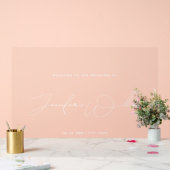 シンプルな手書きスクリプトウェディングウェルカムホワイト アクリルサイン (ウェディング)