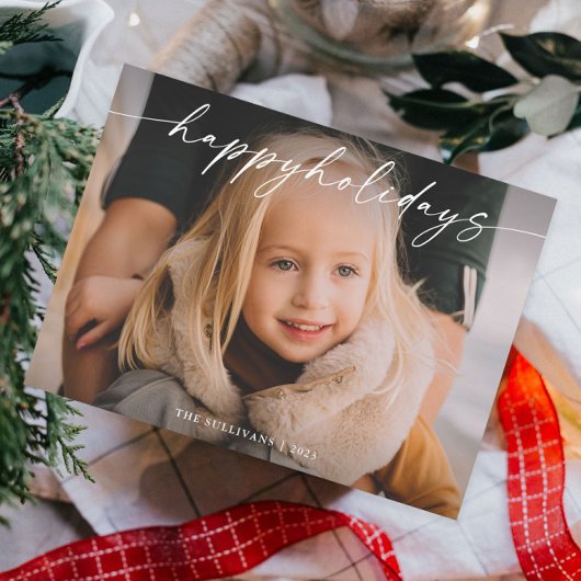 シンプルな手書きスクリプト写真 シーズンカード