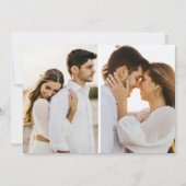 シンプルな手書きスクリプト3枚の写真でお知らせする結婚式の招待状 招待状 (裏面)