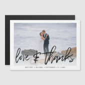 シンプルな手書きフォト Love & Thanks ウェディング (正面/裏面)