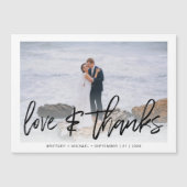 シンプルな手書きフォト Love & Thanks ウェディング (正面)