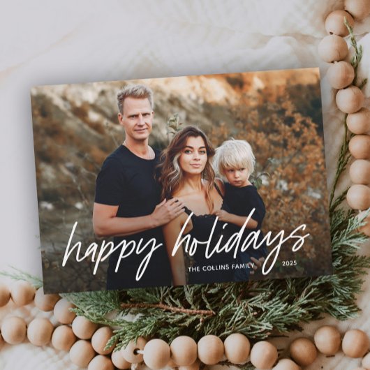 シンプルな手書き文字の2枚写真 シーズンカード