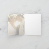 シンプルな手書き結婚写真感謝カード サンキューカード (内部)