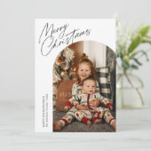 シンプルな手書き風のクリスマスアーチ シーズンカード (スタンド正面)