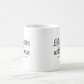 シンプルな手書き風の馬モチーフカスタムデザイン コーヒーマグカップ (中央)
