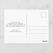 シンプルな手書き風ハートの結婚式お礼フォト ポストカード (裏面)